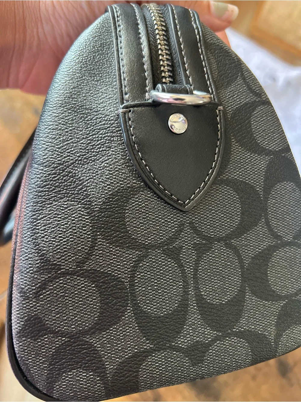 Medium Coach Black/Grey Rowan CH280 Crossbody Bag Purse Leather
